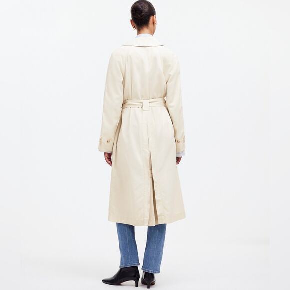 Madewell Belted Trench Coat in Drapey Twill Size M - Picture 8 of 8